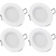 thumbnail image 1 of Motorhome Boat 12v 4 X Led Recessed Ceiling Lights, 3w 3200k Dimmable Full Aluminum Downlights, 1 of 3