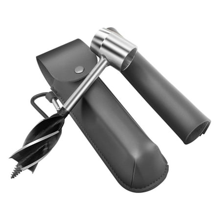 

Manual Auger Hand Tool Bushcraft Puncher Multitool for Backpacking Survival Gray