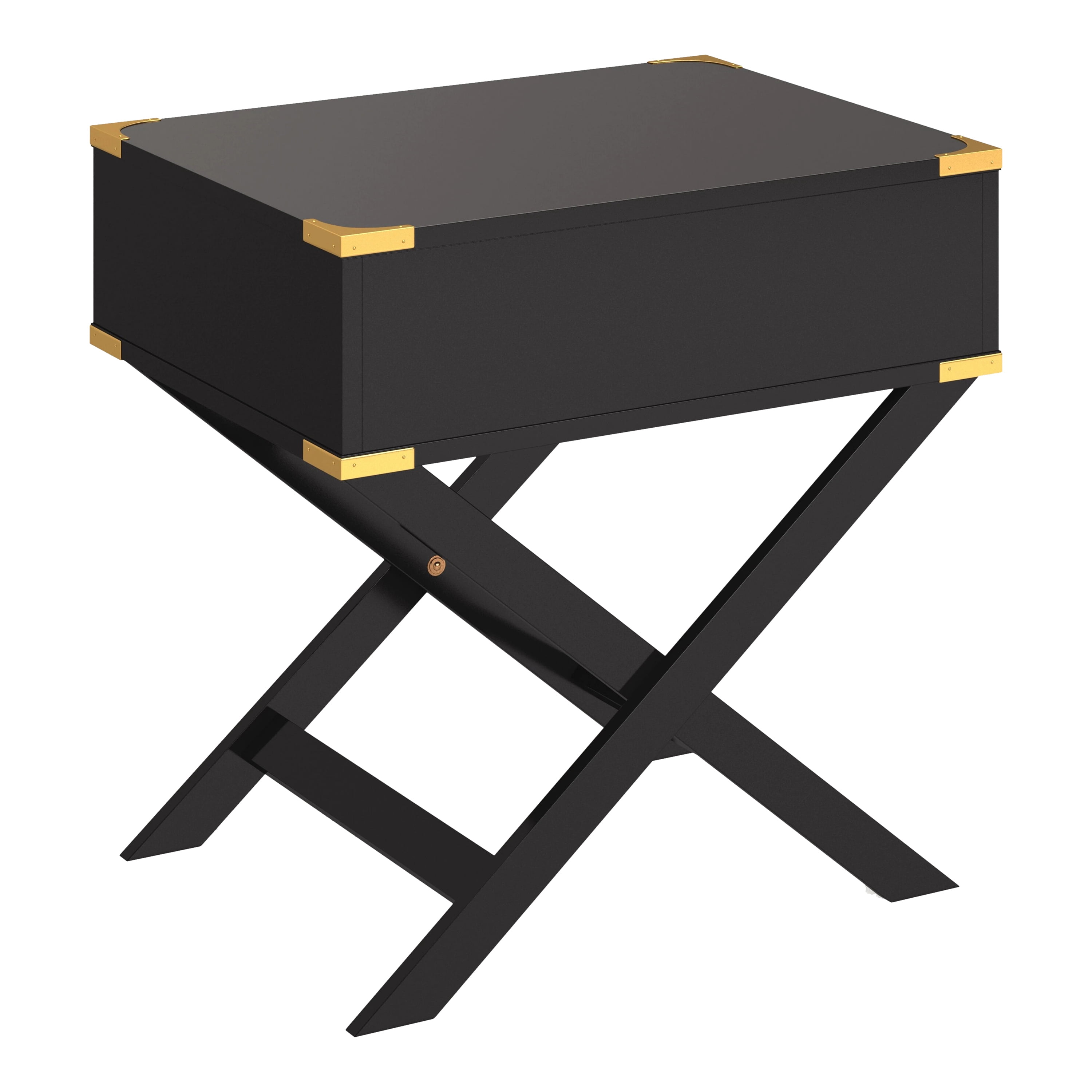 Furniture of America Sienna 1-Drawer Wood Black End Table