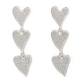 thumbnail image 2 of Visland 1 Pair Drop Earrings Sparkling Straight Hanging Pendants Decorative Hypoallergenic Love Heart Dangle Earrings Jewelry Accessory, 2 of 8