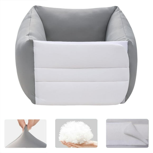 Lumbar Support Sleeping Cushion for Bed and Driving Wrap Around Lower Back Sciatic Nerve Soft Silk Polyester Pillow for Home Bedroom Living Room