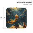 thumbnail image 2 of Sigee Whimsical Starry Night Scene for Water-Resistant, Heat-Resistant, Non-Slip Leather Coasters Set, Ideal for Coffee Table, Office, Bar, Home Decor-Square, 2 of 6