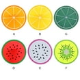 thumbnail image 4 of Yuarrent Posavasos de silicona para frutas, taza de té de silicona, soporte para bebidas, mantel individual, 7 colores Mostrada kiwi PC 1, 4 of 6