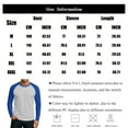 thumbnail image 3 of Hearthz Raglan Long Sleeve Mens Summer Shirts Fall Color Block Crewneck Baseball Tee Shirt, 3 of 6