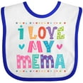thumbnail image 3 of Inktastic I Love My Mema Grandchildren Girls Baby Bib, 3 of 4