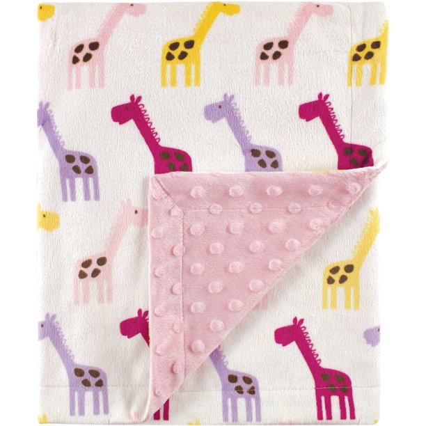 Hudson Baby Printed Mink Blanket W/ Dott
