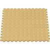 Norsk NSMPRC6BE Raised Coin Pattern PVC Floor Tiles, 13.95-Square Feet, Beige, 6-Pack