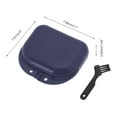 thumbnail image 4 of Unique Bargains 1 Set Braces Box with Brush Mini Braces Storage Box Dark Blue, 4 of 5