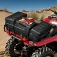 thumbnail image 3 of JWRWEFA 50L ATV Rear Seat Rack Bag with Cushion, 600D Oxford ATV Cargo Storage Bag w/Bottle Holder & Elastic Bungee, Universal Rear Rack Bag for ATV UTV Can-Am, 3 of 12