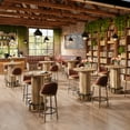 thumbnail image 5 of Tribesigns Round Bar Table, 39.4" H Wood Bistro Pub Table with Metal Ring, 5 of 10