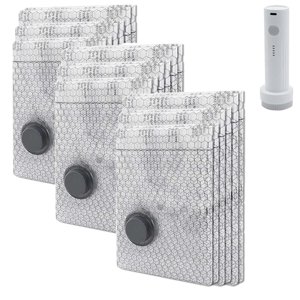 Cordless Travel Vacuum Bag Set Portable Travel Vacuum Bags With Rechargeable Air Pump Travel Vacuum Bags for Luggage 12PCS
