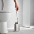 thumbnail image 3 of Flex Lite Silicone Toilet Brush with Slimline Holder Set, Flexible Head, drip, Anti-Clog deep Clean - Stainless Steel, 3 of 4