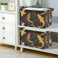 thumbnail image 2 of Yayeee Foldable Storage Basket for Shelves with Handles Waterproof Cloth Bins, Black Fish Pattern, 2 of 7