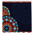 thumbnail image 3 of Ambesonne Dark Blue Shower Curtain, Geometric Mandalas, 69"Wx84"L, Multicolor, 3 of 3