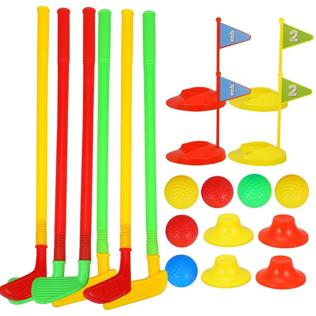 Miangastore Ensemble de Golf pour Enfants Jouet Couleur Assortie 2 Ensembles Expérience de Golf Simulée