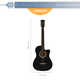 thumbnail image 2 of Guitarra Acústica Clasica Linium 38 Diestro Fina Economica Color Negro, 2 of 9