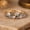 Rose Plated, variant on Earthy Elegance Lab-Created Moss Agate and Moissanite Botanical Cluster Ring, Yellow Gold Plated 925 Sterling Silver Vintage Boho Promise Ring