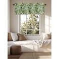 thumbnail image 4 of Kitchen Valances for Window, Watercolor Green Botanical Leaves Light Filtering Rod Pocket Valance Curtain, Garden Dandelion Flower Foliage Short Curtains Window Topper for Bedroom 60x18in, 4 of 9