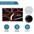 thumbnail image 6 of Red Geometric Placemats Set of 8, Vintage Abstract Stripes Aesthetic Art Placemats for Dining Table, Place Mats for Kitchen Tabletop, Waterproof Wipeable Dining Table Mats Set, 6 of 9