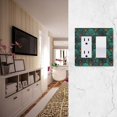 thumbnail image 5 of Yayeee Rocker Switch Wall Plate 1-Gang 4.6"x2.9" Home Decorative Outlet Cover, Green Art Abstract Pattern, 5 of 6