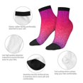 thumbnail image 5 of Pofeuu Light Purple Glitter Print 30cm Socks, Adult Running Hiking Socks for Youth and Adult, 5 of 7