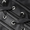 thumbnail image 4 of DHFJKG PU Leather Overbust Corset For Women Solid Color Zipper Bodyshaper Bustiers For Going Out Party Dance Club Stylish Waist Cincher Tops, 4 of 8