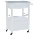 thumbnail image 6 of Riverbay Furniture Transitional Wood/Granite Top Kitchen Cart in Bright White, 6 of 13