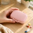thumbnail image 5 of Pill Organizer 3 Compartment Portable Pink Small Travel Case, 5 of 6