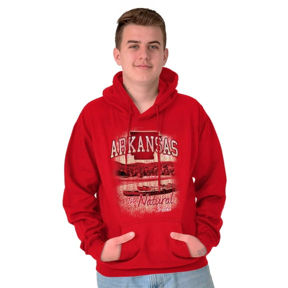 Arkansas The Natural State Canoeing Hoodie Sweatshirt Women Men Brisco Brands S