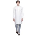 thumbnail image 2 of In-Sattva Men's Indian Banded Classic Collar Pure Cotton Long Kurta Tunic, 2 of 3