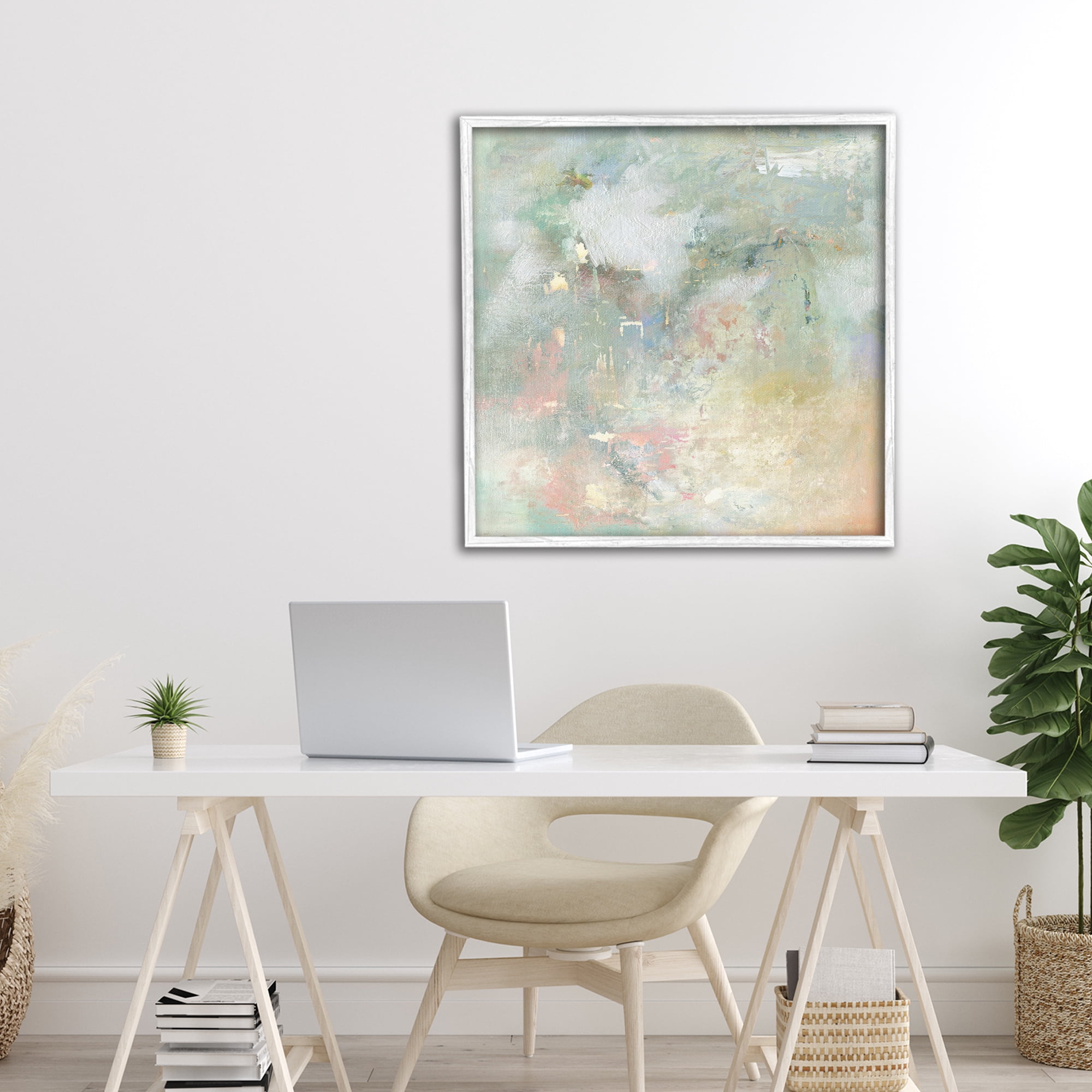 Stupell Industries Ethereal Brushstroke Harmony White Framed Giclee Art, design by Carol Robinson