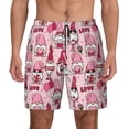 thumbnail image 2 of Picia Garden Gnomes pattern Mens Swim Trunks with Compression Liner Stretch Beach Shorts Quick Dry with Zipper Pockets No-Chafing Board Shorts-Small, 2 of 9
