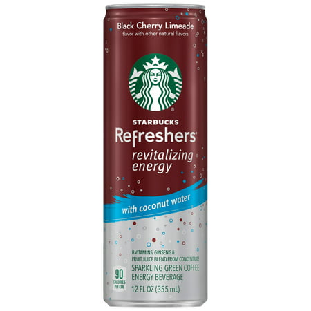 Starbucks Refreshers Energy Coffee Drink, Black Cherry Limeade, 12 Fl