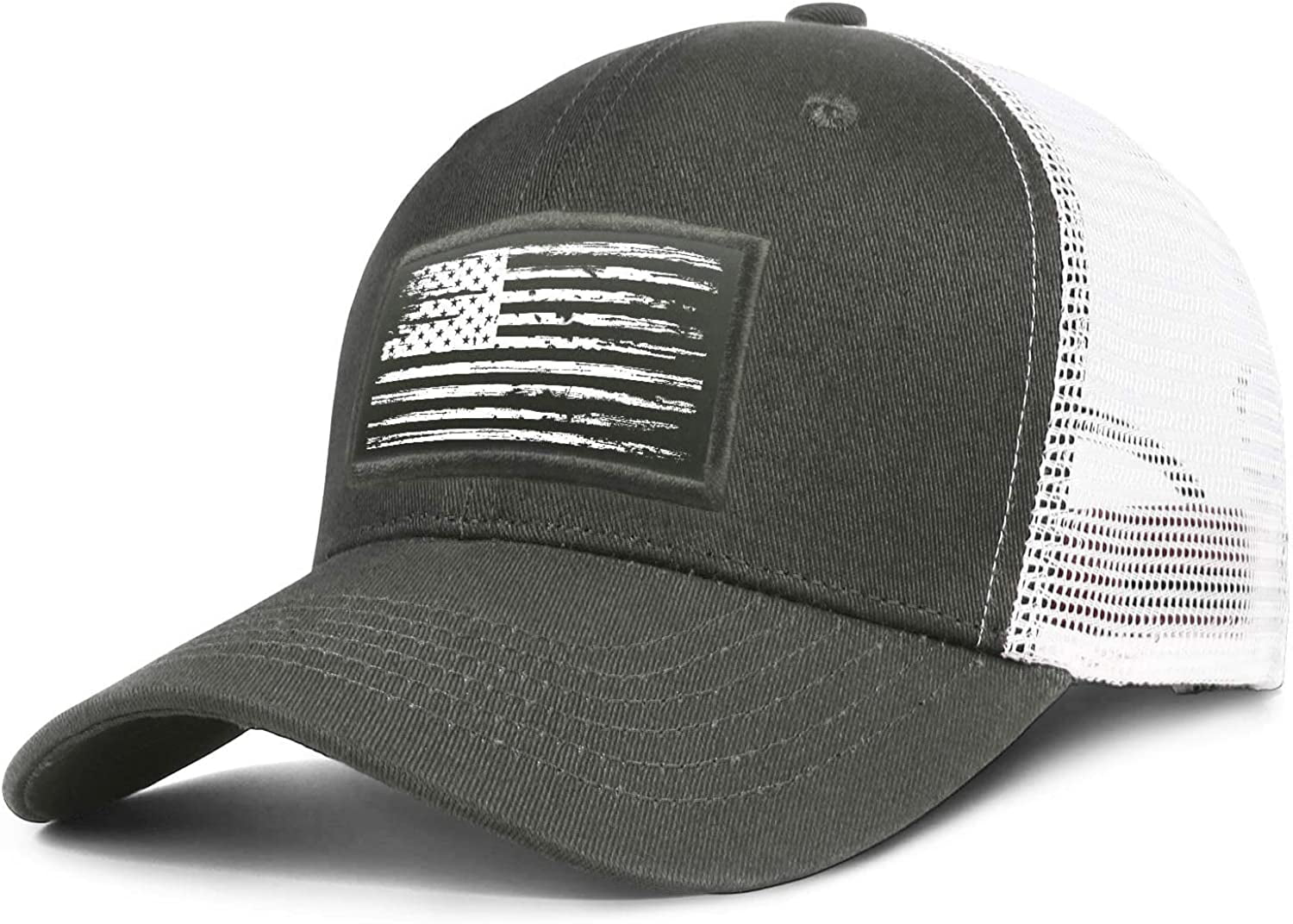 Made In USA Blank Trucker Hat Blacked Out – The American Hat Company