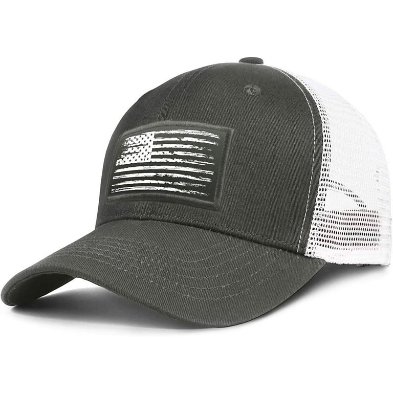 American Fish Flag Trucker Hats - Fishing Gifts for Men - Outdoor