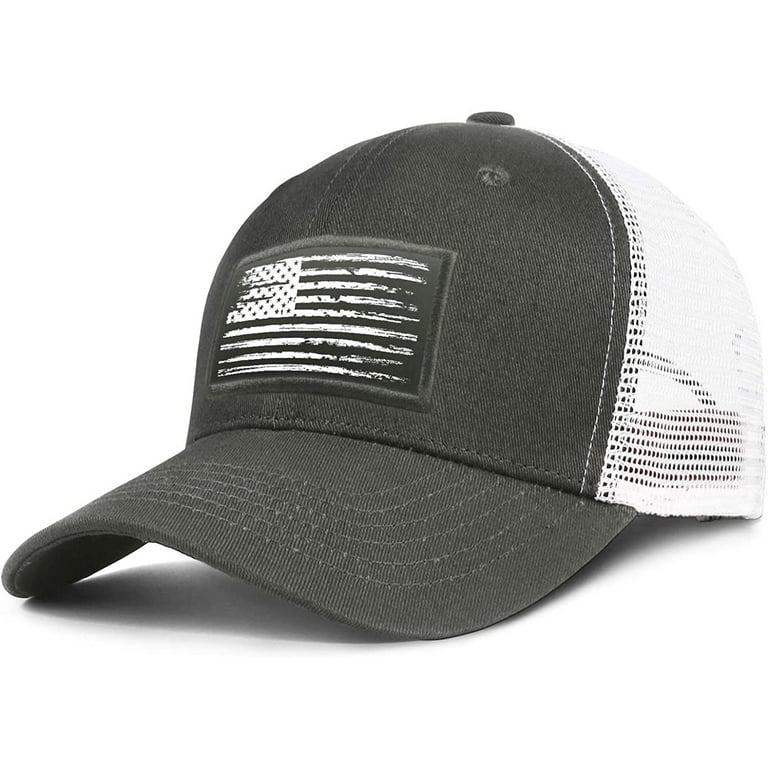 American Fish Flag Trucker Hats - Fishing Gifts for Men - Outdoor Snapback  Fishing Hats Perfect for Camping and Daily Use 