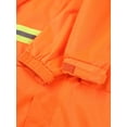 thumbnail image 6 of TiaoBug Men Raincoat Safety Work Rain Gear Waterproof Long Hooded Rain Jacket Coat Poncho Orange 4XL/190, 6 of 7