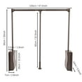 thumbnail image 2 of 35-47 inch Adjustable Closet Rod Closet Mounted Simple Pull Down Clothes Hanger, 2 of 10