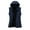 Navy, variant on KVE Women's Hooded Softshell Vest Fleece Lined Windproof Zip Up Sleeveless Jacket Lightweight Coat for Running Black Small