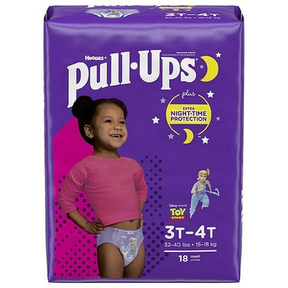 Pull-Ups Training Pants, Night Time for Girls, 3T-4T, 20 Ct (Pack of 2)