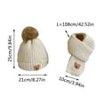 thumbnail image 3 of Mrzhqd Winter Warm Cotton Inner Hat Scarf Set 3 To 12 Years Old Boy And Girl Baby Hat Two Sets For 3-12 Years, 3 of 4
