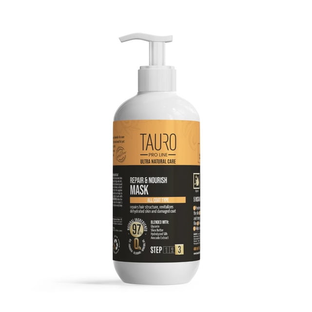TAURO PRO LINE Ultra Natural Care Mascarilla Reparadora y Nutritiva para Mascotas 400 ml