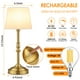 thumbnail image 4 of Lámpara de mesa GGOYING, juego de 2 unidades, LED, inalámbrica, recargable, color bronce, 4 of 9