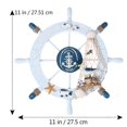 thumbnail image 2 of Nautical Beach Wooden Boat Ship Steering Wheel Fishing Net Shell Home Wall Decor (Seabird), 2 of 2