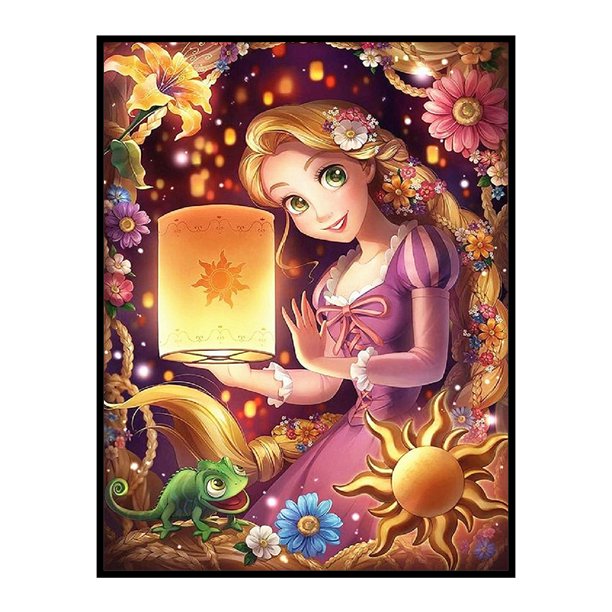 Kits de bricolaje de algodón de punto de cruz con cuentas de 11 quilates de princesa de bordado completo de 3 hebras Likrtyny decoración de arte