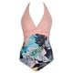thumbnail image 5 of WILLBEST Traje de Baño Para Mujer, Traje de Baño de Una Pieza Con Estampado de Color, Sin Espalda, Con Tirantes Para El Cuello, Traje de Baño Para Mujer, 5 of 7