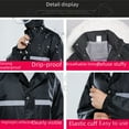 thumbnail image 3 of Trabajadores de saneamiento de servicio impermeables para hombres y mujeres, ropa impermeable reflectante eléctrica de cuerpo completo para motocicletas, 3 of 4