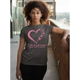 thumbnail image 3 of Breast Cancer Survivor Heart Butterflies Unisex Men's T-shirt, S, Charcoal, 3 of 6