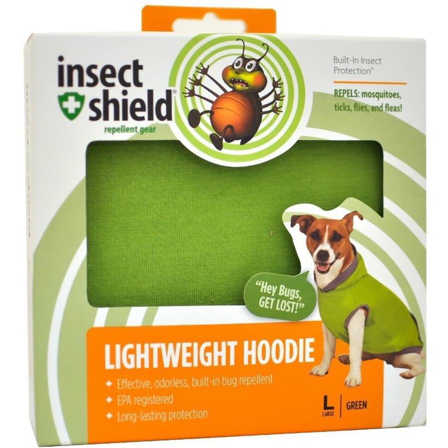 Insect Shield Lightweight Hoodie Large, Green