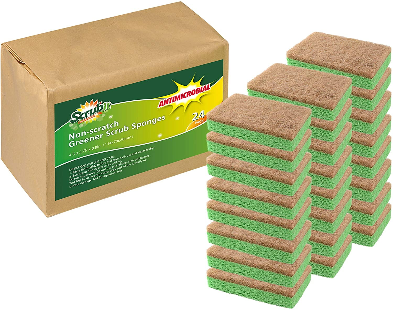 Natural PlantBased Scrub Sponge by ScrubIt, NonScratch